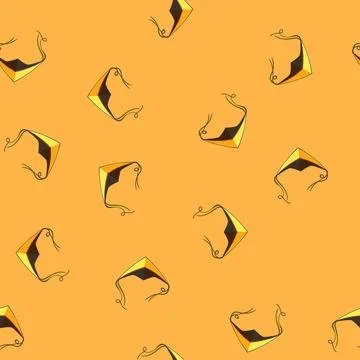 Seamless pattern fun kite sky cartoon vector 库存插图