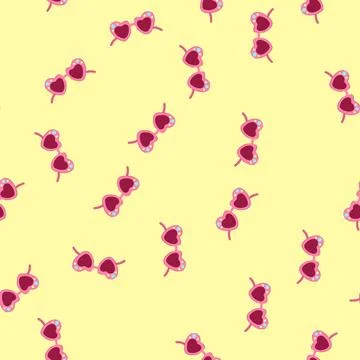 Seamless pattern fun party glasses cartoon vector イラスト素材