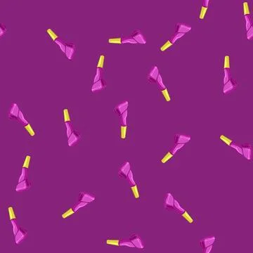 Seamless pattern fun party whistle cartoon vector 库存插图