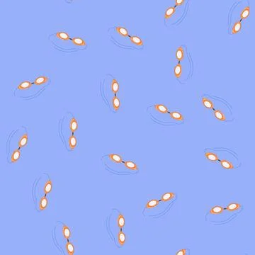 Seamless pattern fun pool goggles cartoon vector イラスト素材