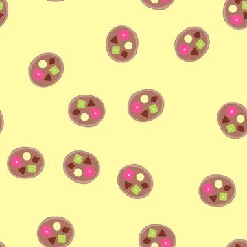 Seamless pattern fun puzzles toy cartoon vector 库存插图