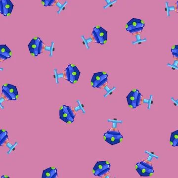 Seamless pattern fun spinning top toy cartoon vector イラスト素材