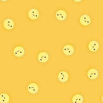 Seamless pattern fun sun character cartoon vector 库存插图