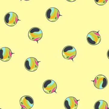 Seamless pattern functionality charging mouse pad wireless cartoon vector Stock Illustration