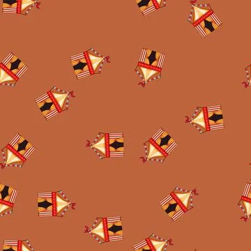 Seamless pattern funfair circus tent cartoon vector イラスト素材