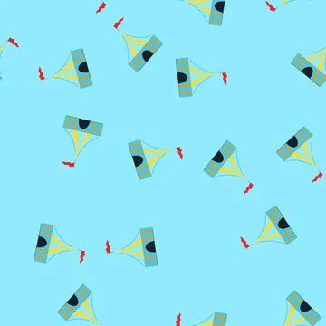 Seamless pattern funfair circus tent cartoon vector イラスト素材