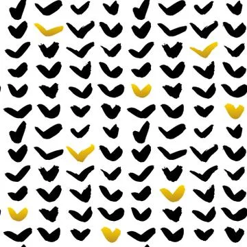 Seamless Pattern Funky Brush Strokes Stock Illustration