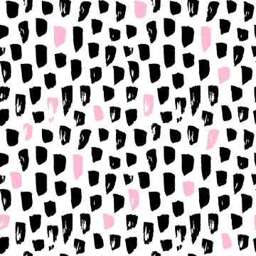 Seamless Pattern Funky Paint Blots Stock Illustration