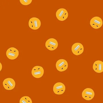 Seamless pattern funny comic face cartoon vector Stock Illustration