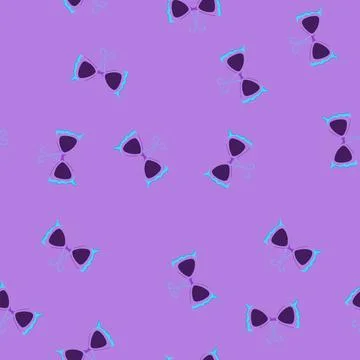 Seamless pattern funny party glasses cartoon vector Stock Illustration