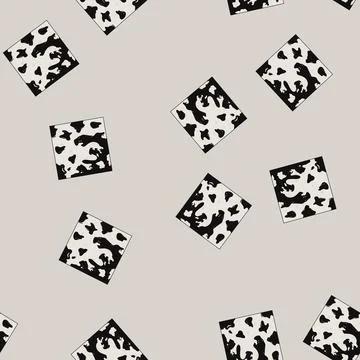Seamless pattern fur cow skin cartoon vector Illustrazione stock