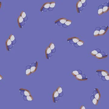 Seamless pattern fur kid slippers cartoon vector Stock Illustration