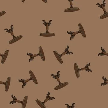 Seamless pattern furniture table dining cartoon vector Stockillustratie