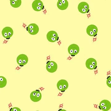 Seamless pattern fuse bomb character cartoon vector イラスト素材