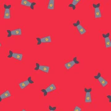Seamless pattern fusion atomic bomb cartoon vector Stock Illustration
