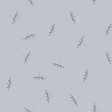 Seamless pattern future delivery drone cartoon vector Stock Illustration