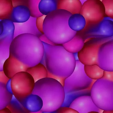 Seamless pattern with futuristic balls Stock Illustration