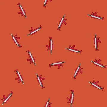 Seamless pattern futuristic blaster gun cartoon vector 库存插图