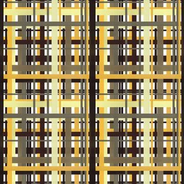 Seamless pattern. Futuristic intersecting stripes in the form of a cage, in gold Stock Illustration