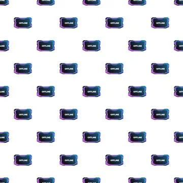 Seamless pattern with futuristic offline gaming buttons Stock Illustration