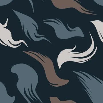 Seamless pattern with fuzzy feathers Stock Illustration