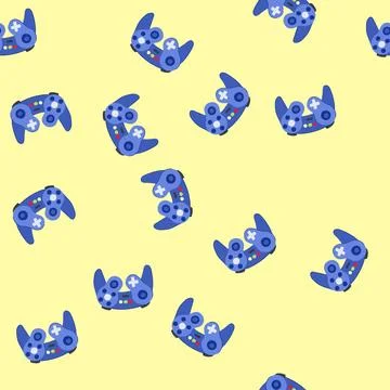 Seamless pattern gadget gamepad cartoon vector 스톡 일러스트