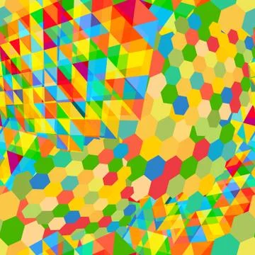 Seamless pattern with gainbow colored glitch styled bright messy shapes Illustrazione stock