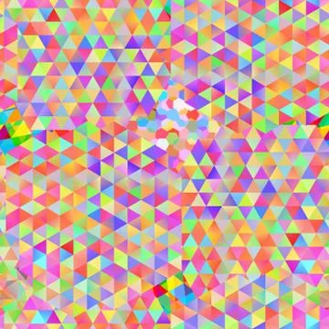 Seamless pattern with gainbow colored glitch styled bright messy shapes Illustrazione stock