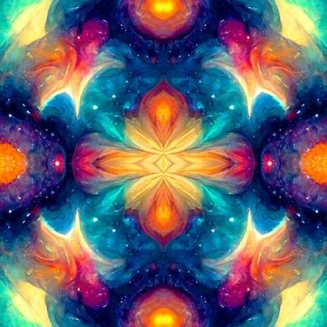 Seamless pattern of galaxy nebula space for background Illustrazione stock