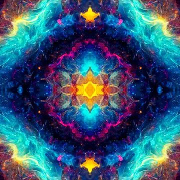 Seamless pattern of galaxy nebula space for background Illustrazione stock