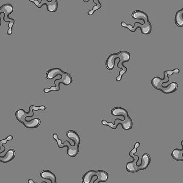 Seamless pattern gallium metal liquid shapes cartoon vector イラスト素材