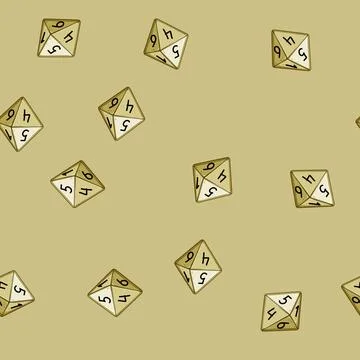 Seamless pattern gambling dice cartoon vector Stock Illustration