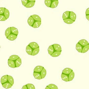 Seamless pattern game dice cartoon vector Stock Illustration