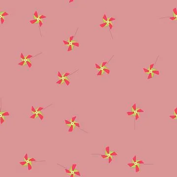 Seamless pattern game pinwheel toy cartoon vector Stock Illustration