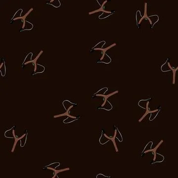 Seamless pattern game slingshot cartoon vector Stock Illustration