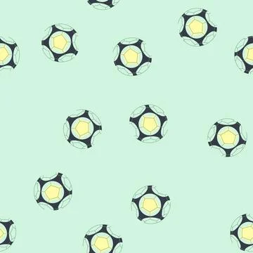 Seamless pattern game soccer ball cartoon vector Illustrazione stock
