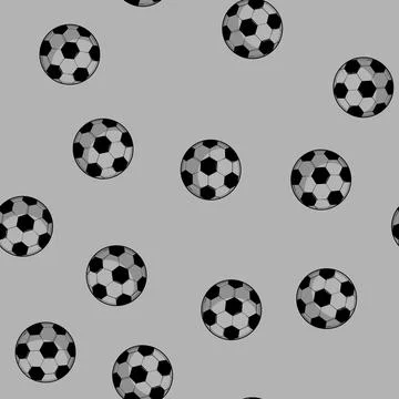Seamless pattern game soccer ball cartoon vector Stock Illustration