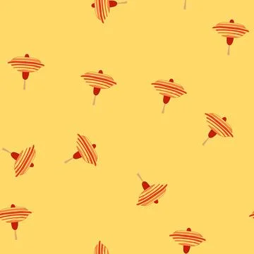 Seamless pattern game spinning top cartoon vector 스톡 일러스트
