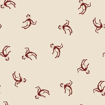 Seamless pattern game stuffed animal toy cartoon vector Stock Illustration