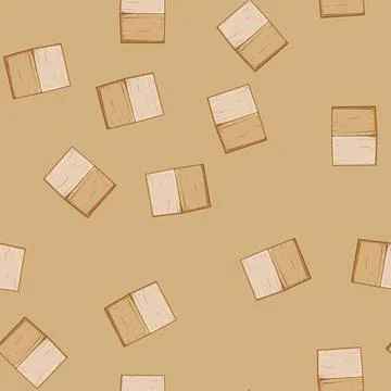 Seamless pattern game wooden blocks cartoon vector Illustrazione stock