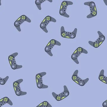 Seamless pattern gamepad gamepad cartoon vector Illustrazione stock