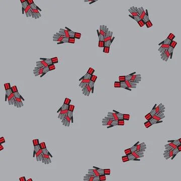 Seamless pattern gaming vr gloves cartoon vector Stock Illustration