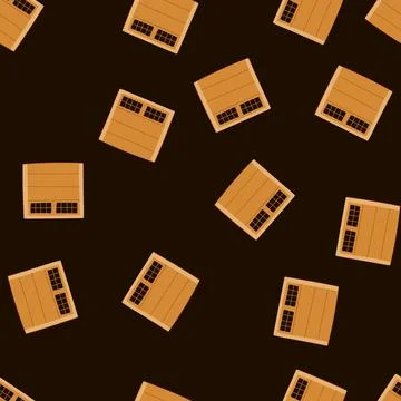 Seamless pattern garage door vector for home architecture design Illustrazione stock