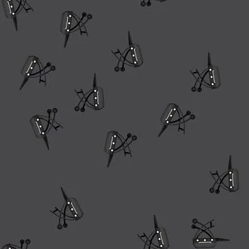 Seamless pattern garden barbecue grill cartoon vector Stockillustratie