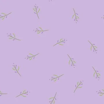 Seamless pattern garden flower branch cartoon vector Illustrazione stock