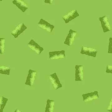 Seamless pattern garden hedge green plant landscaping element top view Illustrazione stock