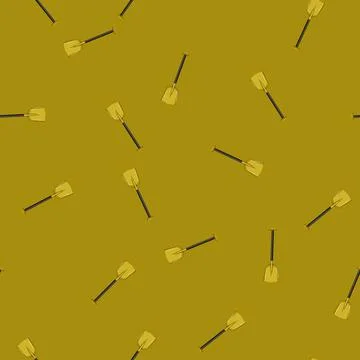 Seamless pattern garden shovel tool cartoon vector Illustration