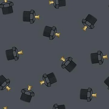 Seamless pattern Garden sprinkler head irrigating lawn and landscape Stock Illustration