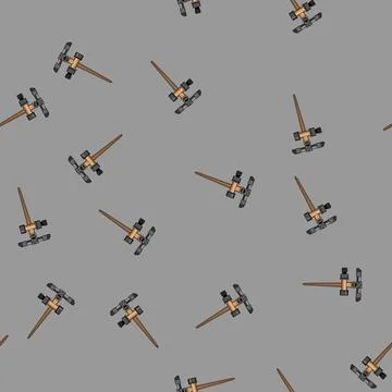Seamless pattern Garden sprinkler providing irrigation and watering solution Stock Illustration
