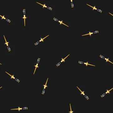 Seamless pattern Garden sprinkler spike delivering water for irrigation Stock Illustration